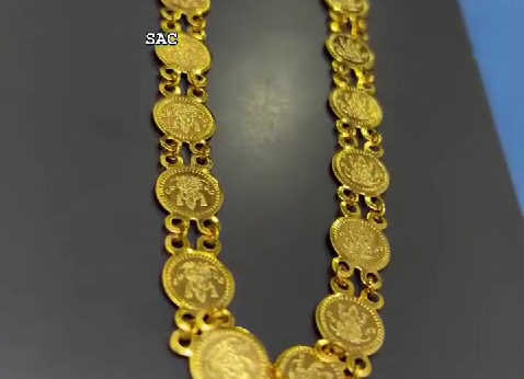 Premium Quality Laxmi Coin Long Necklace