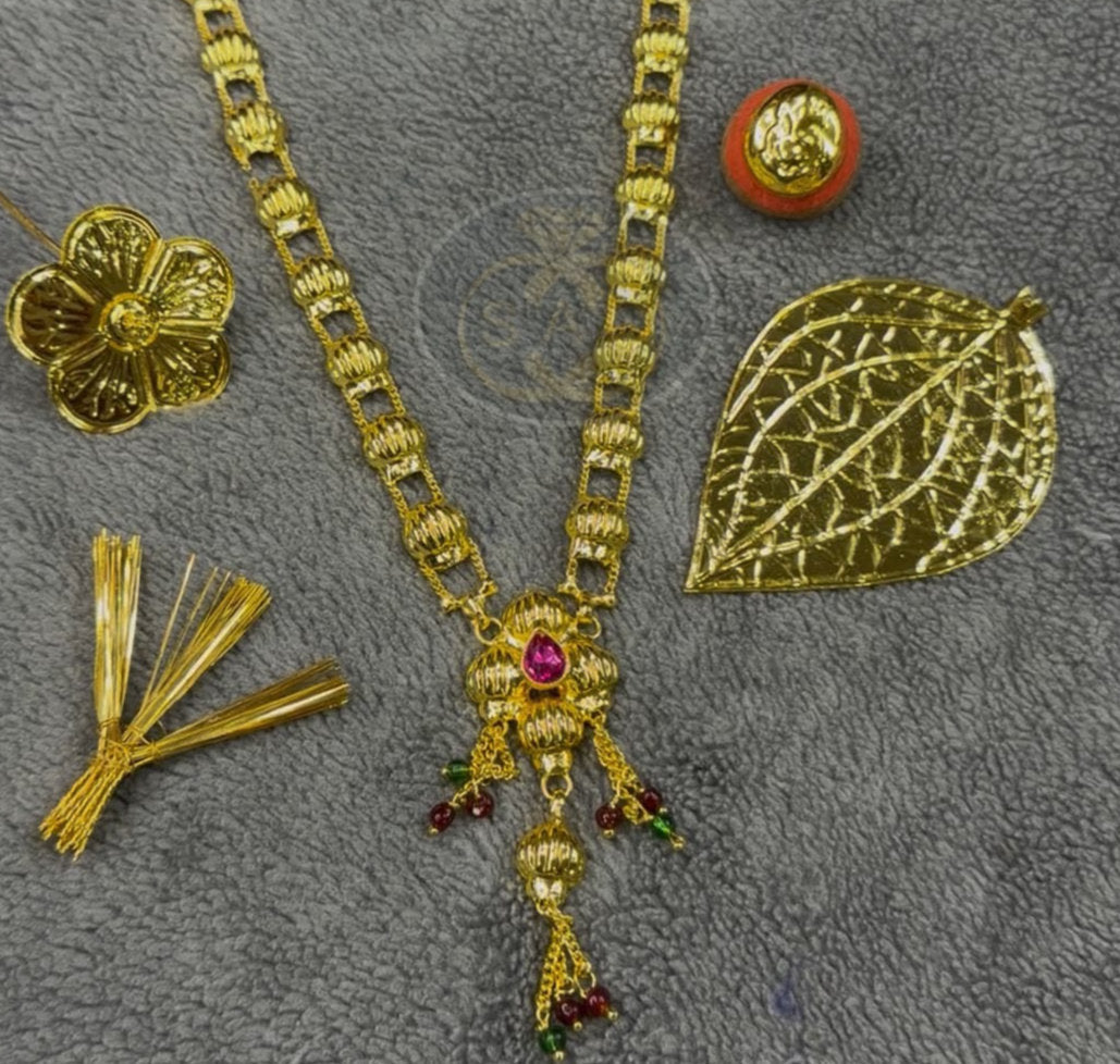 GANPATI 1 GM GOLD FORMING JEWELLERY COMBO SET (05 item)-1575