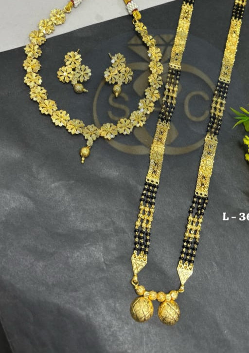 Micro Gold Mangalsutra Combo Set