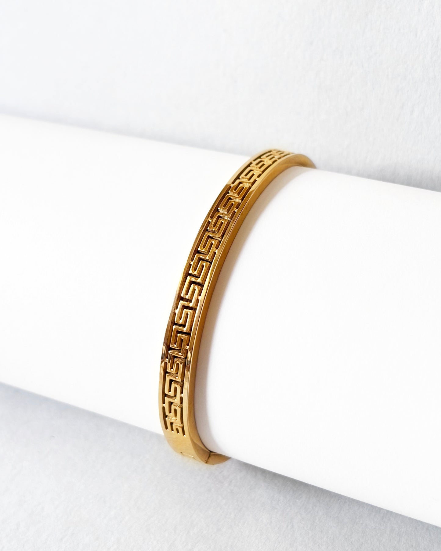 Greek Edge Cuff Bracelet – 18KT Gold Plated
