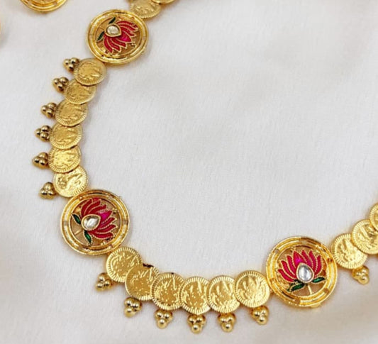 Premium quality Lotus Coin South Necklace - 1474