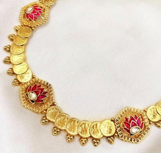 Premium quality Lotus Coin South Necklace - 1475