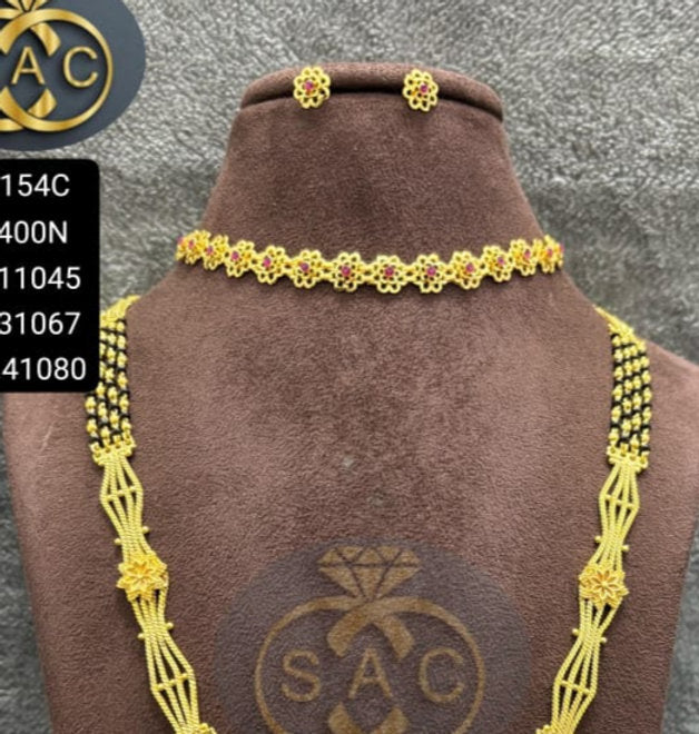 Micro Gold Mangalsutra Combo Set