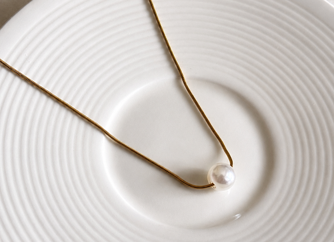 Pearl Drop 18KT Gold Plated Chain