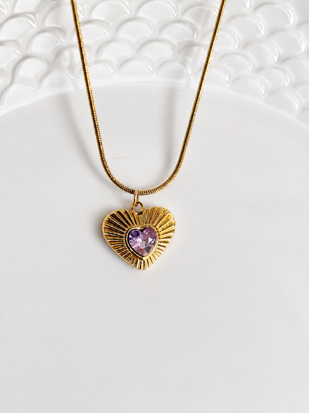 Rosy Radiance 18K Gold Plated Chain