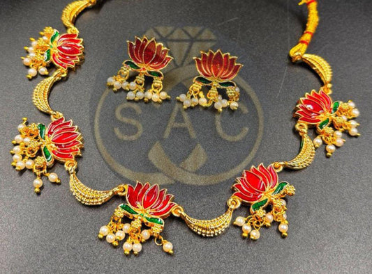 Premium Quality lotus Necklace - 757
