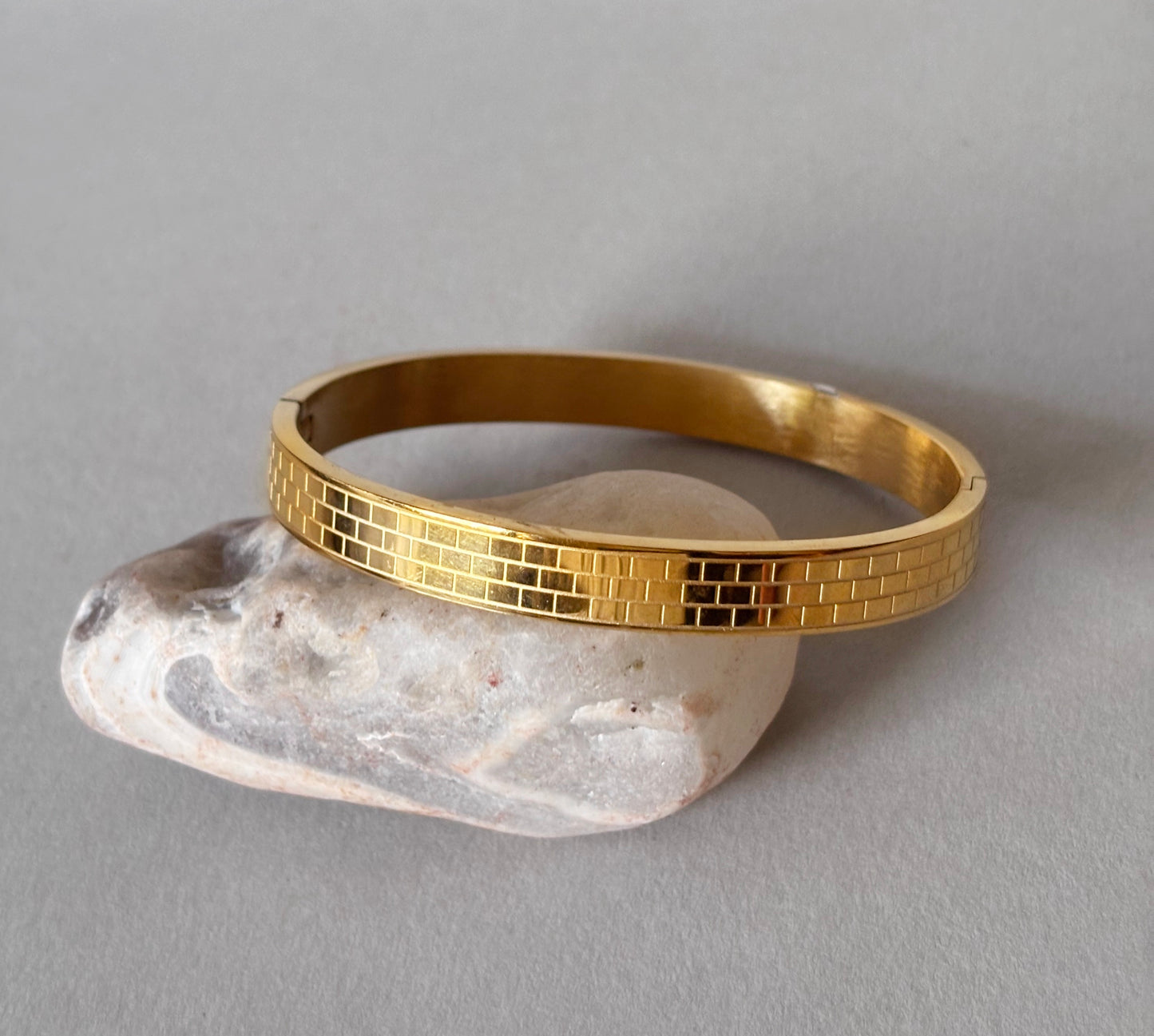 Royal Grid 18KT Gold Plated Men's Bracelet