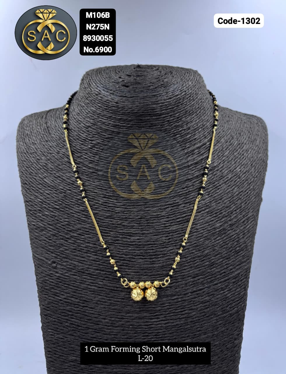 1 GM Forming Short Mangalsutra - 1302