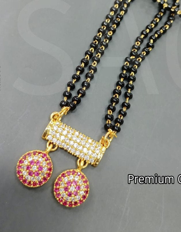 AD Micro Gold Mangalsutra Set