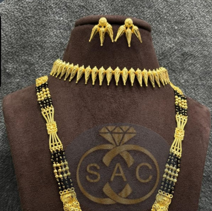Micro Gold Mangalsutra Combo Set