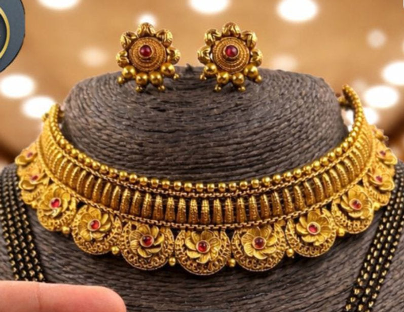 Premium Quality Heritage Choker Mangalsutra combo set - 1388