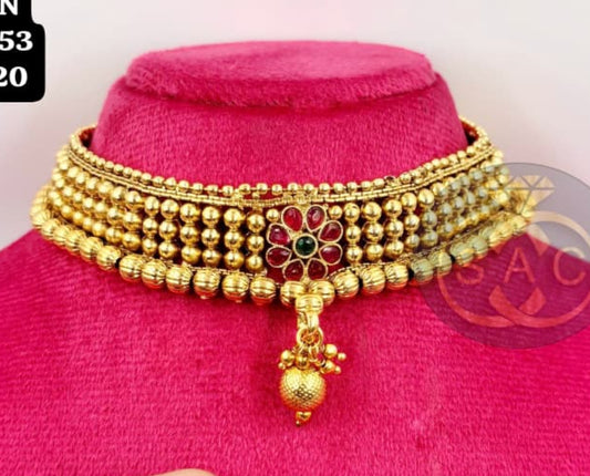 Premium Quality Treditional Short Necklace - 736