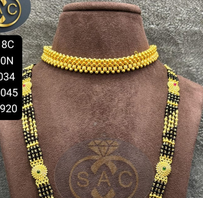 Micro Gold Mangalsutra Combo Set