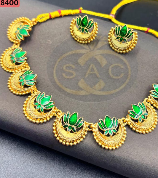 Premium Quality lotus Necklace - 628