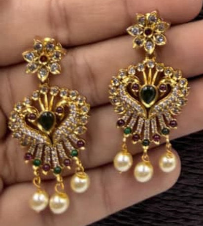 Premium Quality AD Stone Short Necklace - 1232