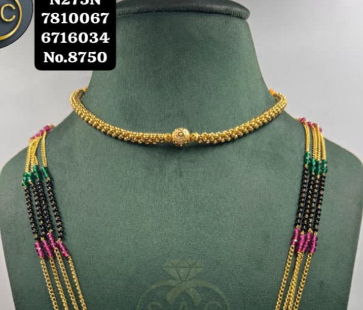 TANMANI MANGALSUTRA WITH THUSHI & NATH - 1172