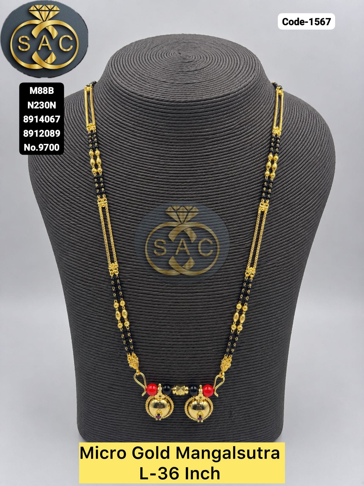 Micro Gold Mangalsutra Set - 1567