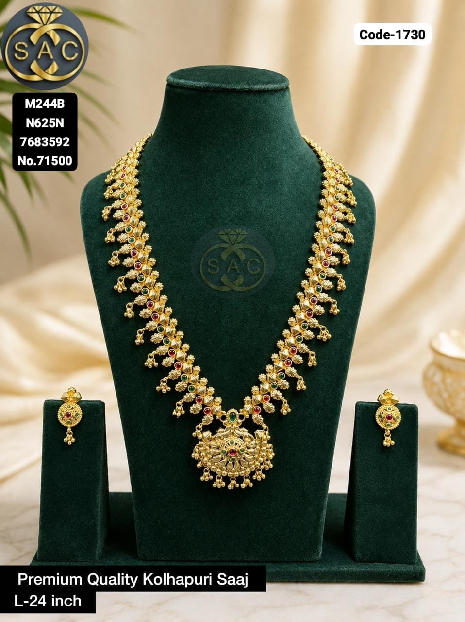 PREMIUM QUALITY KOLHAPURI SAAJ - 1730