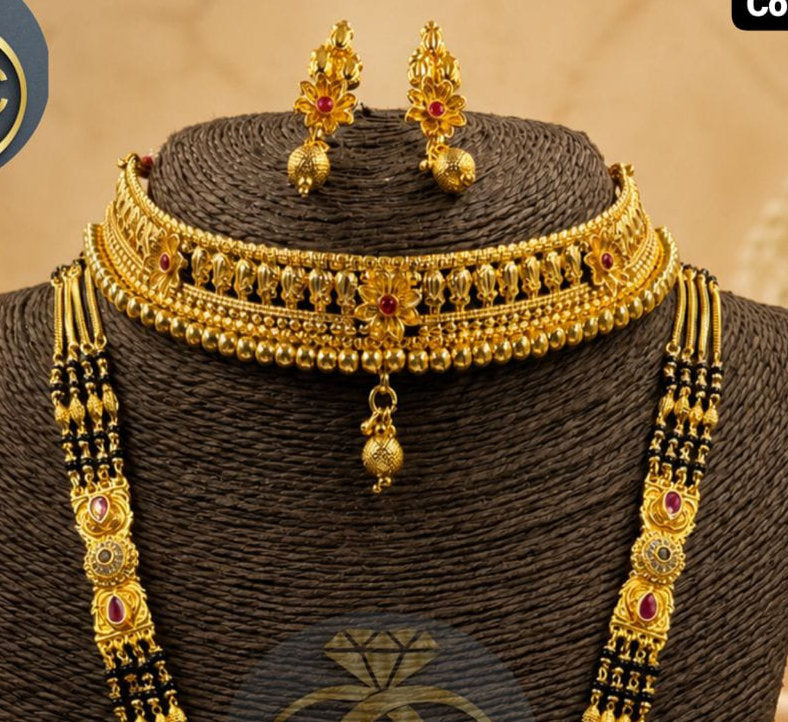 Micro Gold Mangalsutra Set - 1550