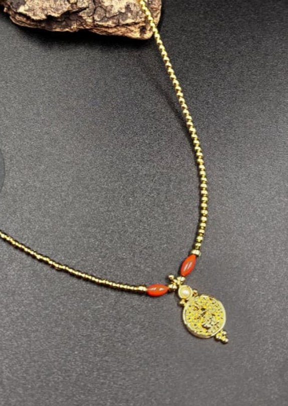 Premium Quality Laxmi Coin South Necklace - 640