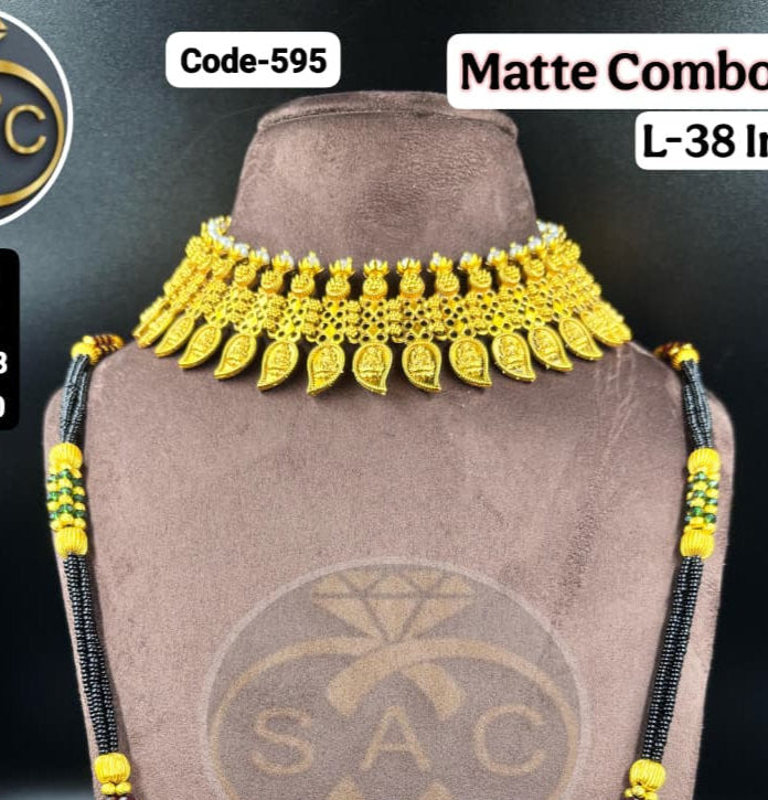 MATTE Necklace Mangalsutra Combo Set - 595