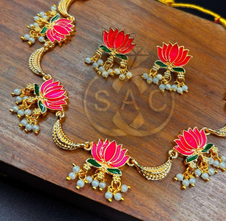Premium Quality lotus Necklace - 758