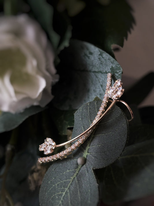 Royal Blossom Ear Cuffs – 18KT Gold Plated