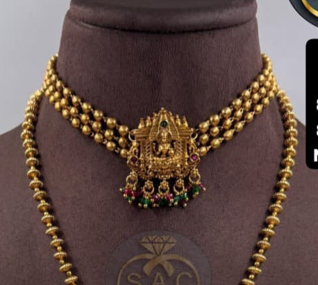 Heritage Laxmi Necklace Combo Set - 1492