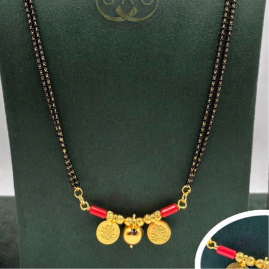 Micro Gold Laxmi Coin Mangalsutra - 1322