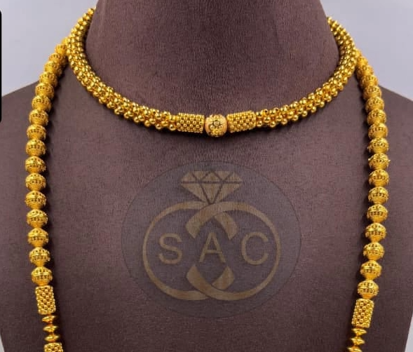 Premium Quality Thushi And Mala Combo Set - 1417
