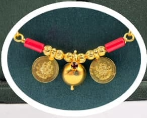 Micro Gold Laxmi Coin Mangalsutra - 1322