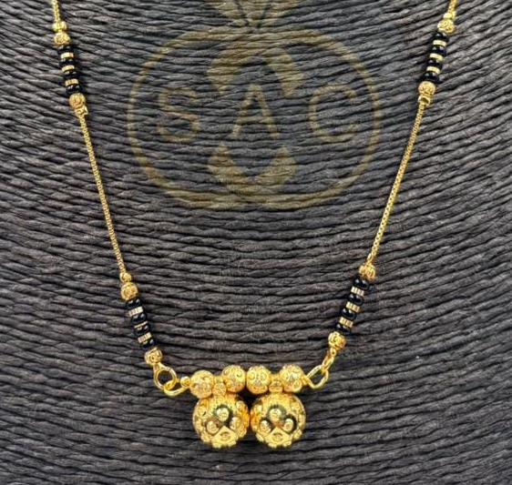 New Micro Gold Short Mangalsutra - 1522