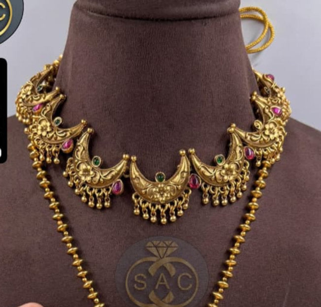 Premium Quality Heritage Laxmi pendant Necklaces Combo Set -1433
