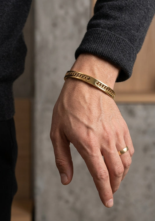 Imperial Chain Cuff Bracelet – 18KT Gold Plated