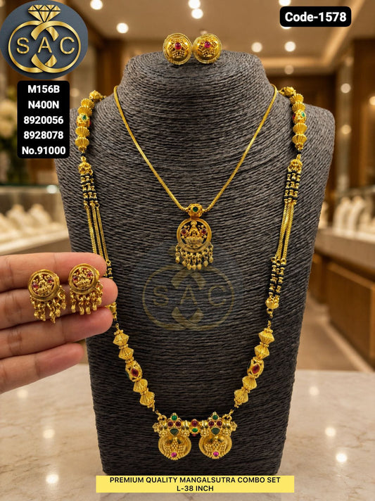 Premium Quality Mangalsutra Combo Set - 1578