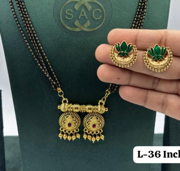 Micro Gold Mangalsutra combo Set - 801