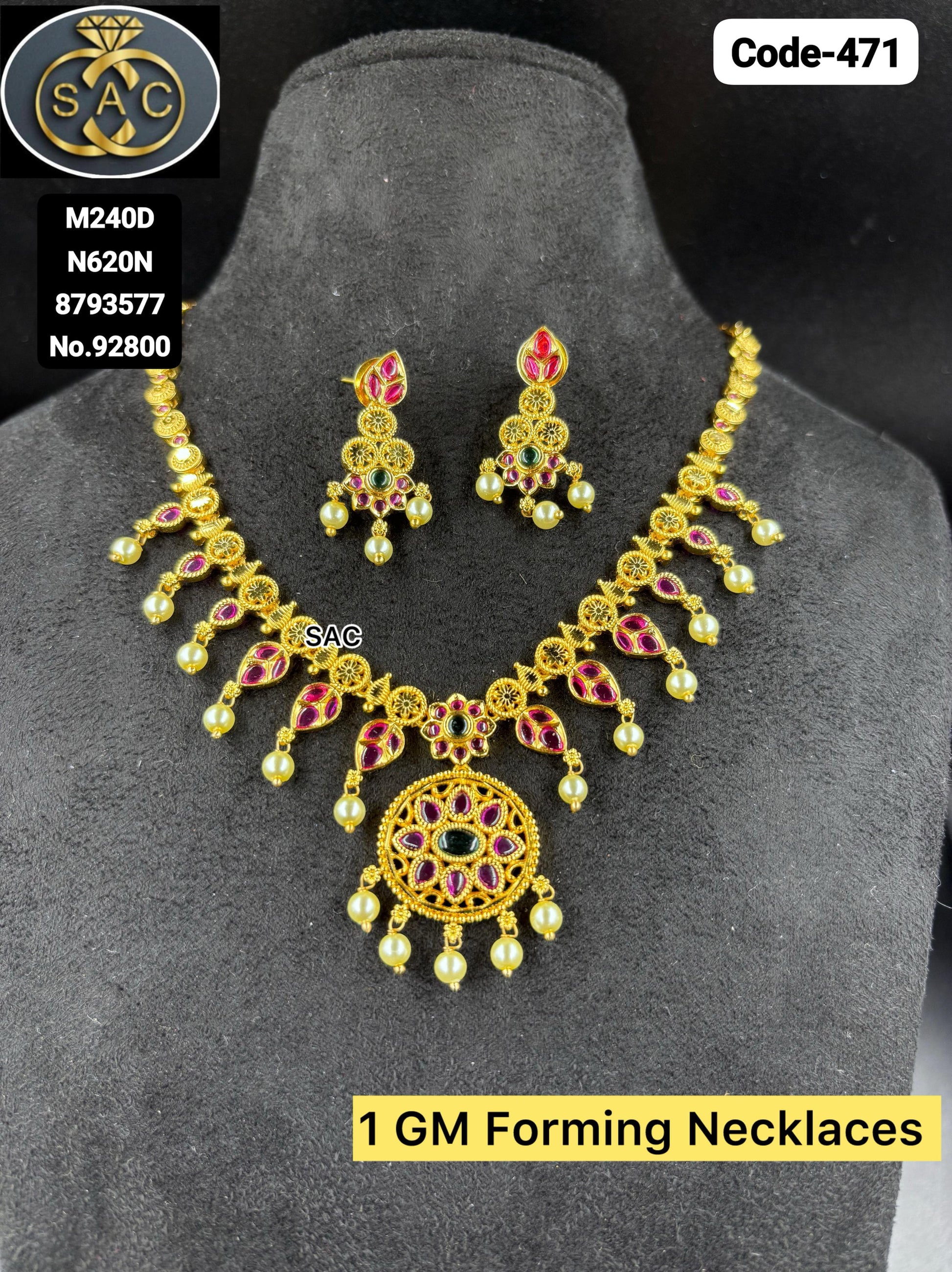 1 GM FORMING short necklace Necklace - 471