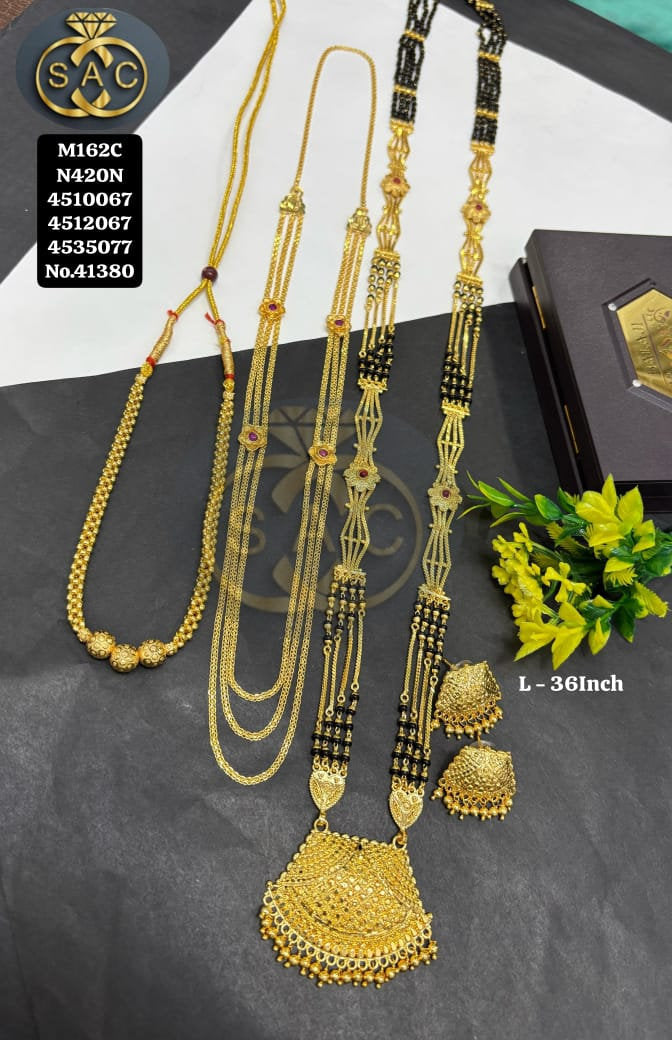 Micro Gold Mangalsutra Combo Set
