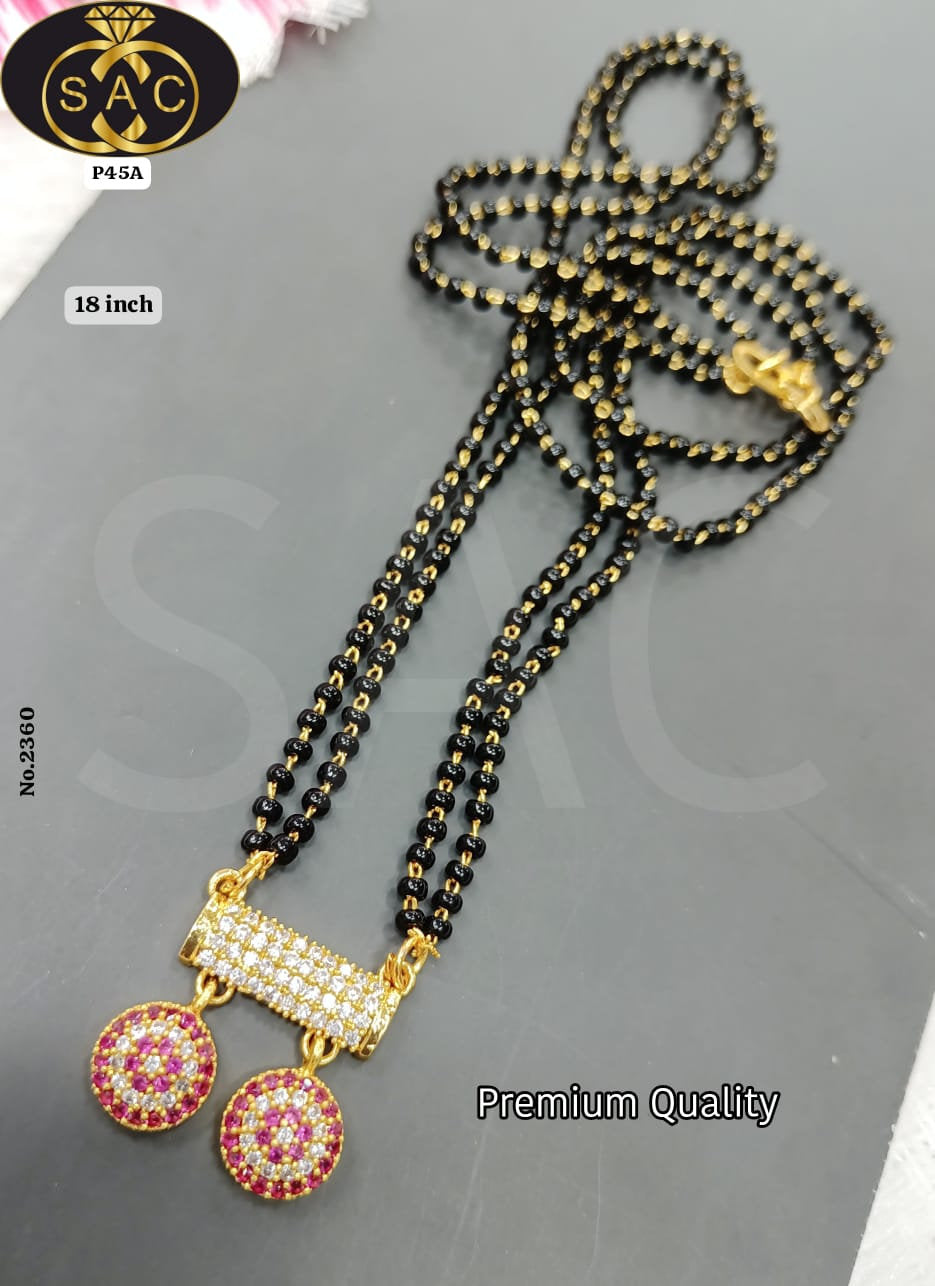 AD Micro Gold Mangalsutra Set