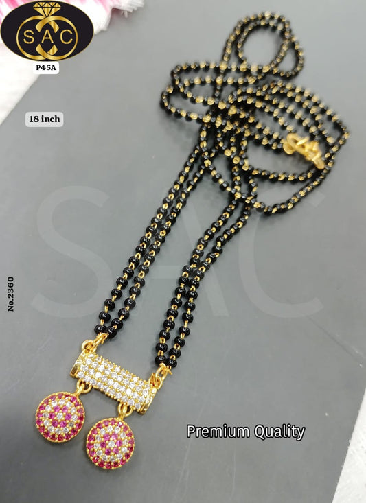 AD Micro Gold Mangalsutra Set