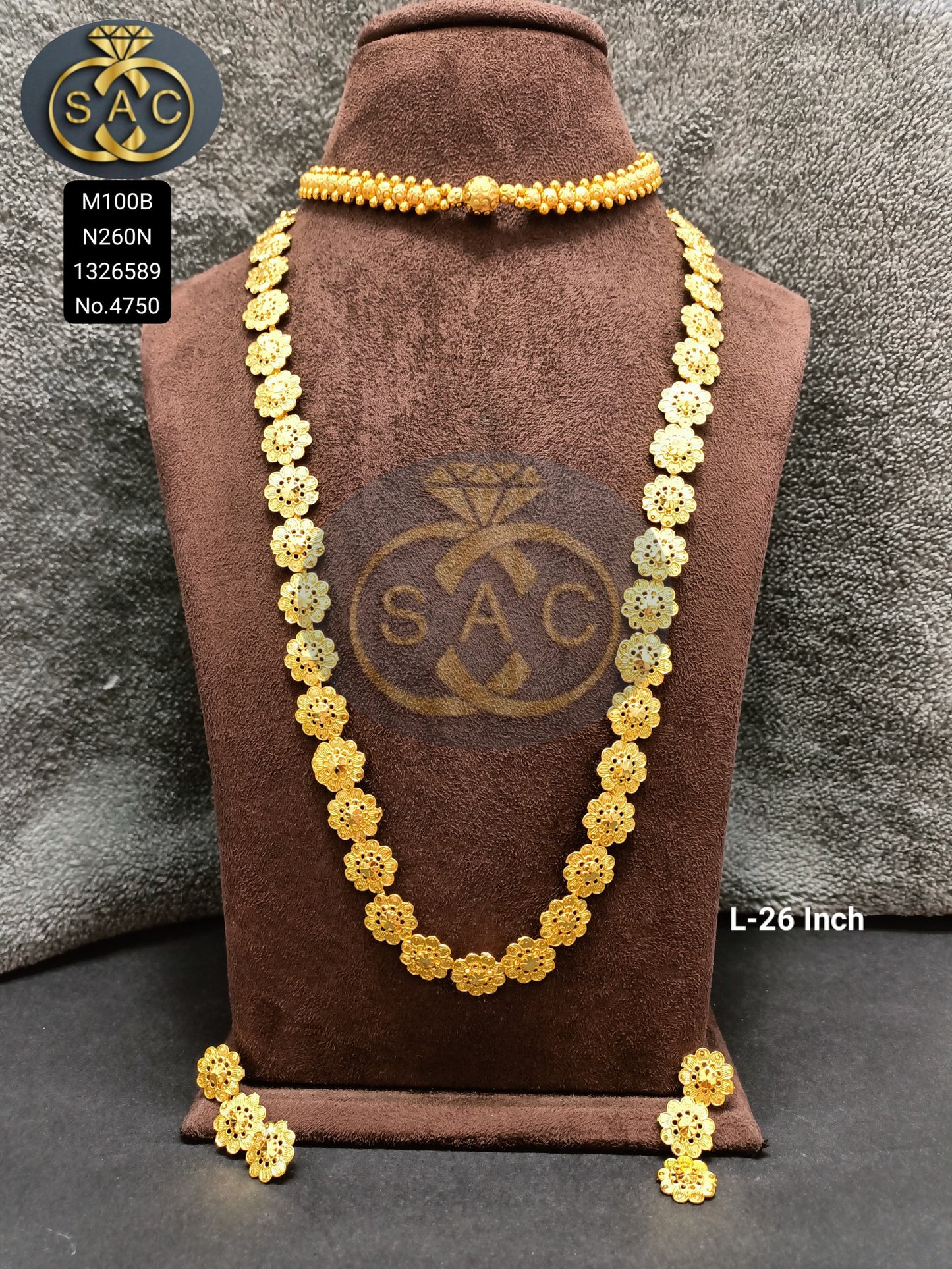 Micro Gold Tushi Long necklace Combo Set