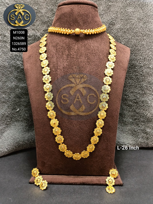 Micro Gold Tushi Long necklace Combo Set