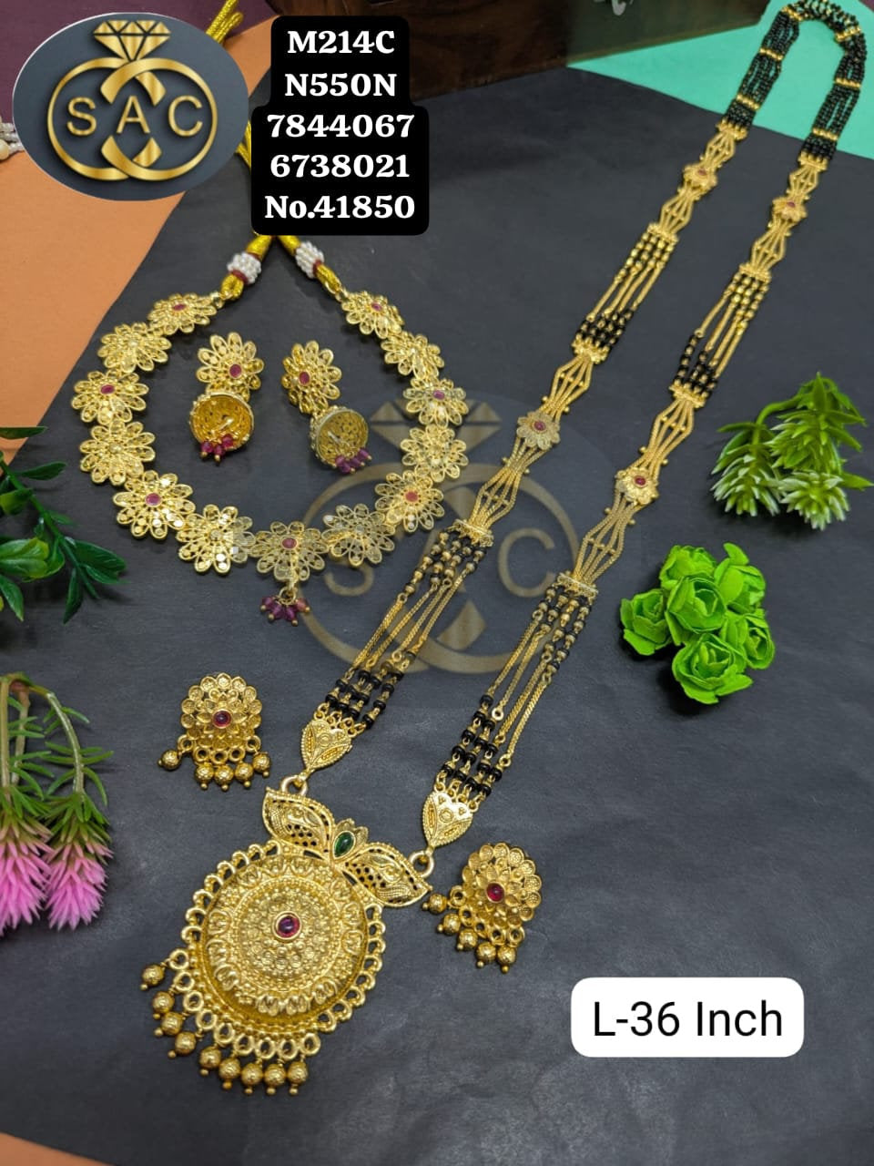 Micro Gold Mangalsutra Combo Set