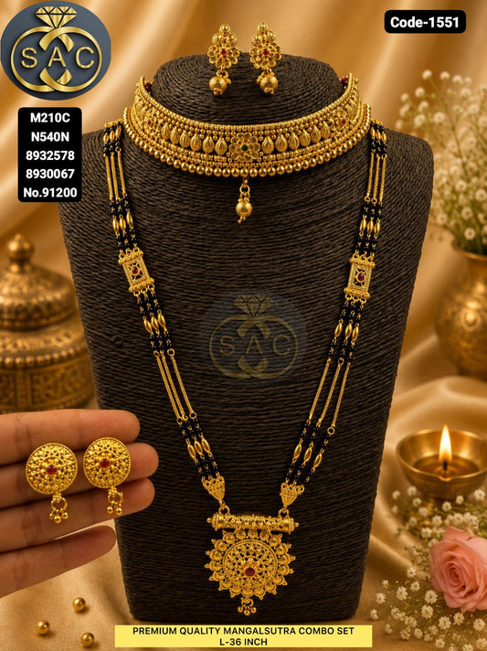 Micro Gold Mangalsutra Set -1551