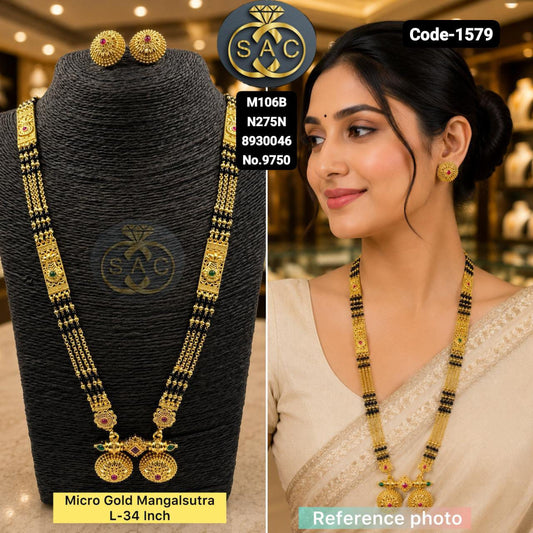 New Micro Gold Mangalsutra - 1579