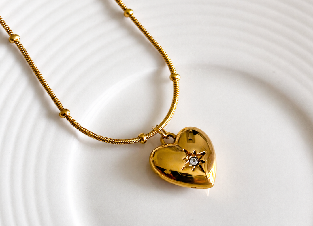 Heart Bloom 18KT Gold Plated Chain