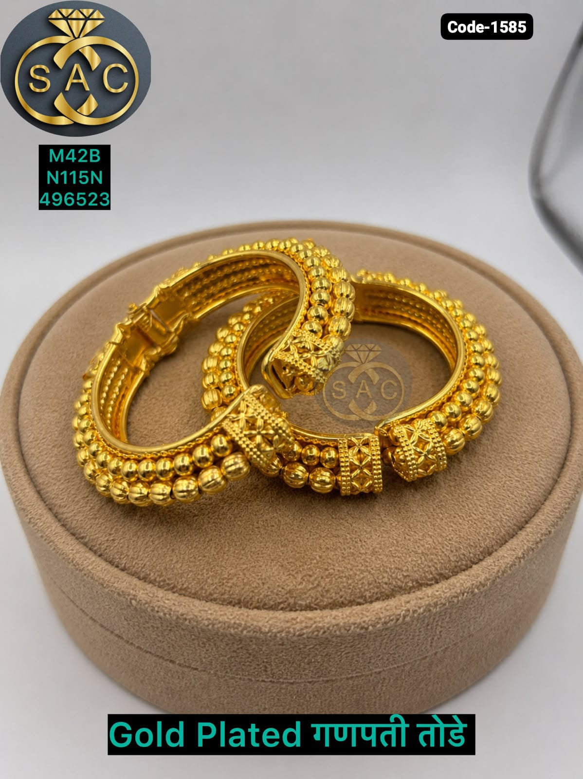 Gold Plated Tode for Ganesh Idol - 1585
