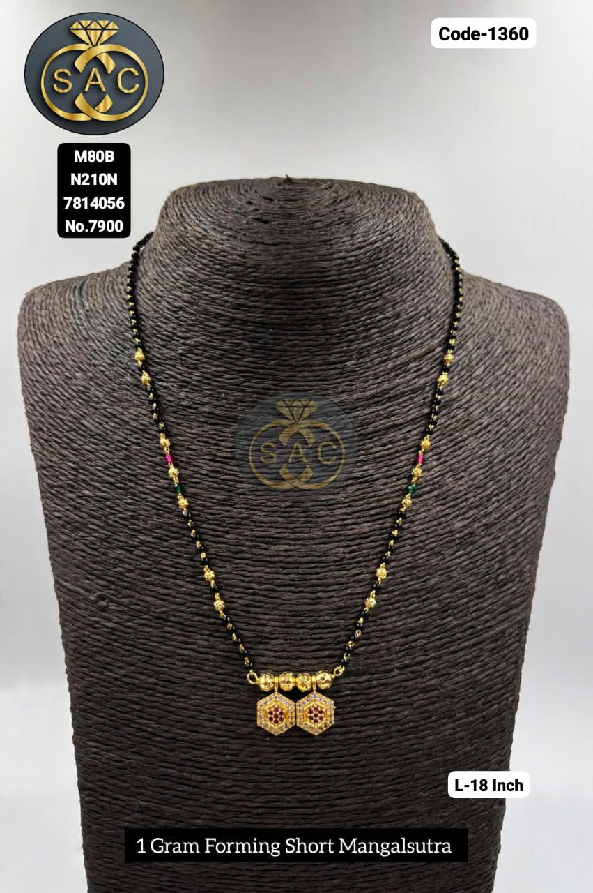 1 GM Forming Short Mangalsutra - 1360