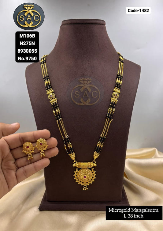 New Micro Gold Mangalsutra - 1482