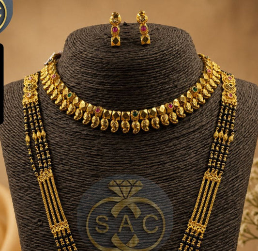 Micro Gold Mangalsutra Set - 1547